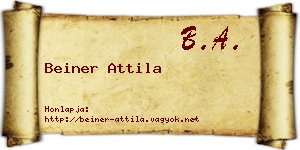 Beiner Attila névjegykártya